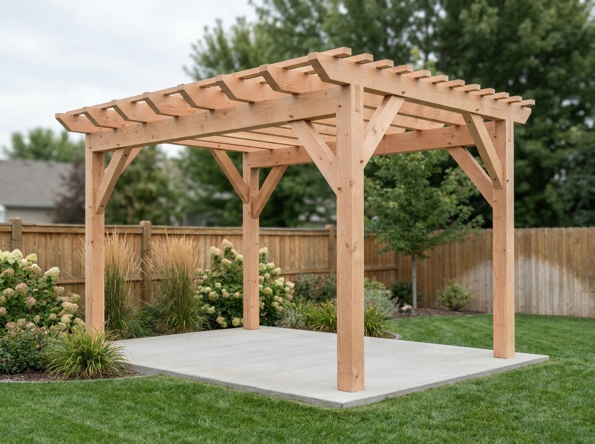 Modern pergola render